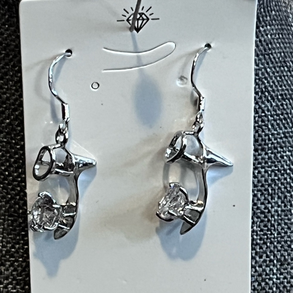 Elegant Silver Drop Shoe Earrings